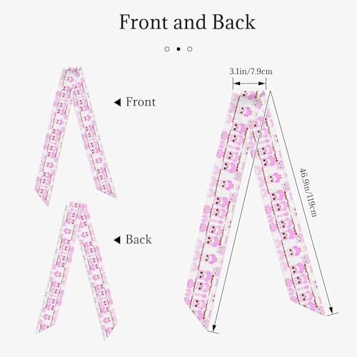 Cute owl Printed silk scarf for women, a versatile accessory for autumn and winter coats2