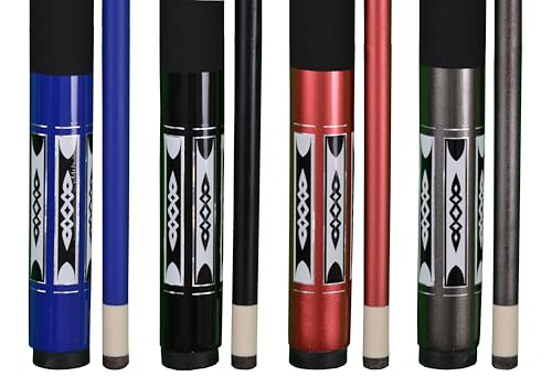 Accuplay Billiards Lot of 4 Fiberglass 58" 2 Piece Pool Cue Sticks 18-21 OZ