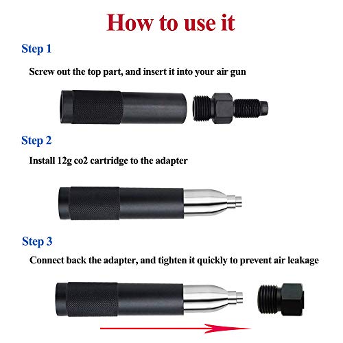 Genrics 12G Co2 Cartridges Holder Capsule Adapter Instead Of 88G Or 90G Co2 Cartridges Quick Change Adapter Compatible With Sig Sauer Mcx Or Mpx #TOP6