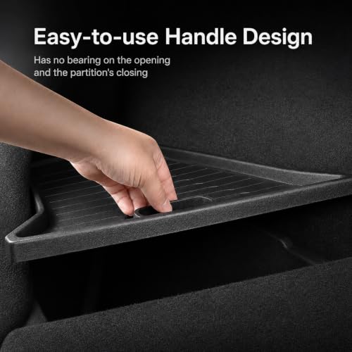 Image of PUOENI Rear Trunk Storage Bins with Lids for 2025-2026 Tesla Model Y Juniper [Not for Model YL Premium 6-Seater], 2-Pack TPE Waterproof Rear Trunk Organizer Boxes, Interior Storage Accessories