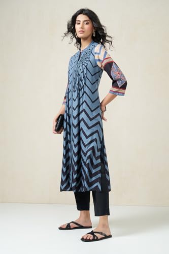 Image of Rangmanch by Pantaloons Women's Cotton Linen Bottoms | Slim Tapered Fit | Mid Rise Waist | Ankle Length