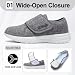 Imagen de GURGER Zapatillas Ortopedicas Hombre Extra Ancha Zapatos Diabeticos Cerradas Fascitis Plantar Zapatillas de Estar por Casa Gris 42