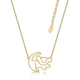 könig ketten  Disney Couture Halskette mit Mini-Motiv König der Löwen Simba-Silhouette, vergoldet