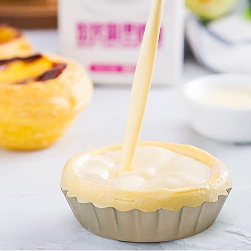 Cyimi 12 Pcs Egg Tart Molds, 3" Mini Tart Pans Removable Bottom,Cupcake Cake Muffin Mold Tin Pan Baking, Mini Non-Stick Pan Reusable Quiche Bakeware Carbon Steel For Pies Cheese Desserts, Gold #TOP2