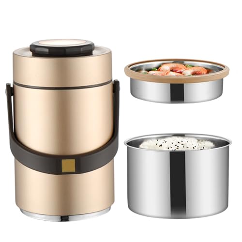 NASSMOSSE Insulated Food Container 1.5L Stainless Steel Double Wall Vacuum Food Flask with Handle Leak-Proof Hot Food Flask Easy to Clean Food Flasks for Hot Food Work