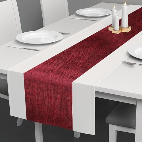 Nappe en lin bordeaux haut de gamme pour table chic