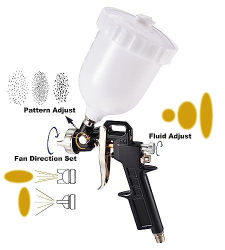 Dynastus 20 Oz. Pneumatic Paint Sprayer Hvlp Air Gravity Spray Gun Primer Under Coat Adhesives Paint #TOP1