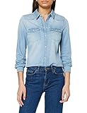 Kragen VERO MODA Damen Jeanshemd VMMaria 10209106 Light Blue Denim S