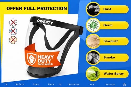 Image of 2026 Excellent Bubble Face Shield helmet Visor Industrial Safety Coverage Full Face Shield Mask Protector Multipurpose Eye UV-Protective Clear Visibility for men women (Adjustable Headband)
