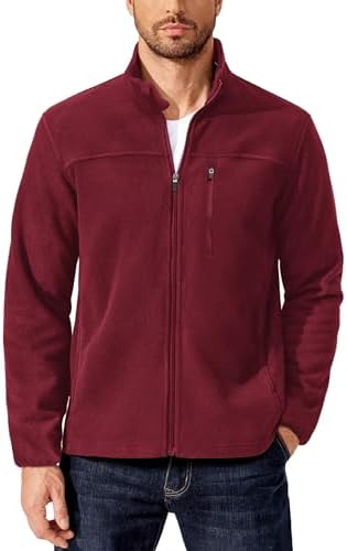 PINSPARK Fleecejacke Herren Full Zip Winterjacke mit Mehrere Taschen | Fleece Jacke Herbst Übergangsjacke Outdoor Leichte Strickjacke für Wandern Laufen Freizeit, S-3XL