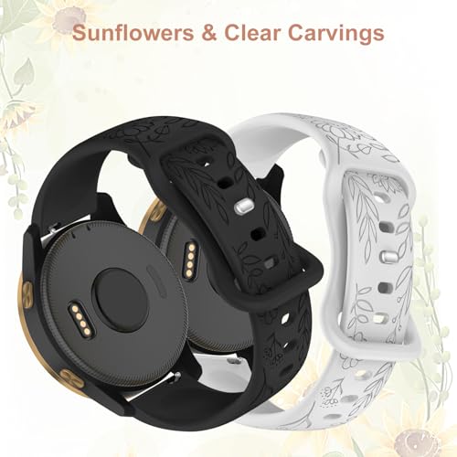 Correa deportiva floral 18mm compatible Garmin silicona miniatura 3