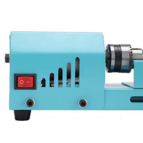 Ecutee Mini Lathe Beads Polisher Machine Benchtop Lathe Wood Lathe Aluminum Alloy Micro Woodturning Lathe Diy Woodworking Craft Rotary Tool 7 Level Of Speed #TOP3