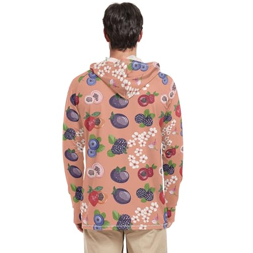 Funny Berry Fruit Rose Gold Sun Protection Hoodies Long Sleeve Sailing Shirts UPF 50 + Beach Shirt S3