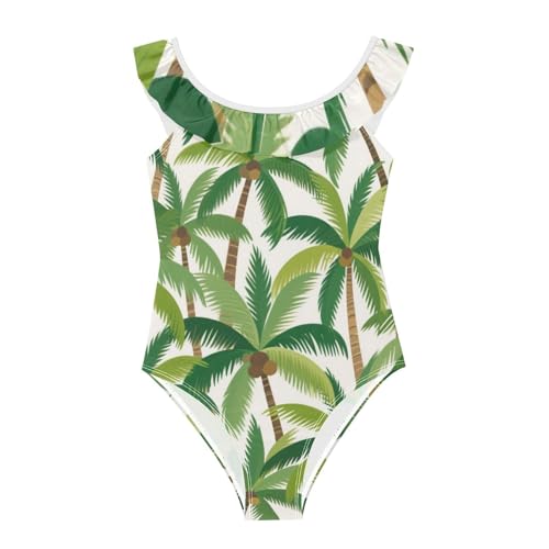 Traje de baño para niñas suave y transpirable con estampado de coco
