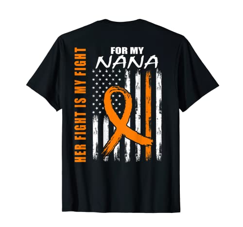 Nana Kidney Cancer Awareness Flagge Back Print Grafik Geschenke T-Shirt