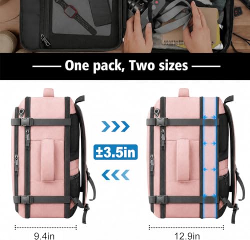 Image of Expandable 1-7 DAYS Travel Backpack Anti Theft Water Resistant