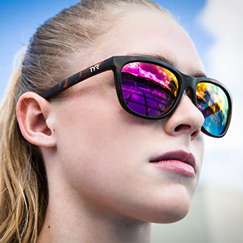 Image of TYR Carolita HTS Polarized Sunglasses - Lightweight Athletic Sport Glasses | Polarized Glare Reduction | UV Protection | Shatterproof | Flexible Frame |