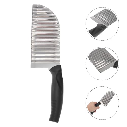 Cortadora de patatas de acero inoxidable ondulada para cocina miniatura 6