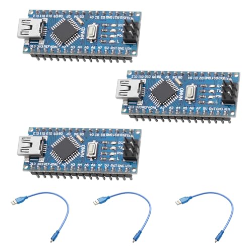 Arduino Nano presoldada con adaptador y cable USB x3 7
