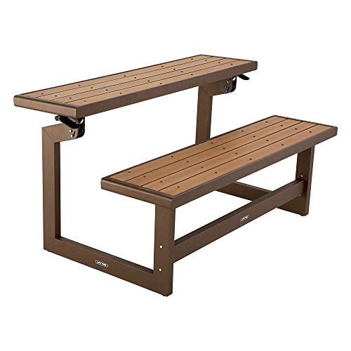 Lifetime 60139 Outdoor Convertible Bench, 55 Inch, Mocha Brown #TOP4
