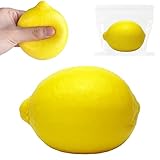 ZTATU Fruit Taba Squishy Fidget Toys for Kids - Realistic Lemon Stress Balls for Adults & Kids Fairly soft Sensory Squish Ball - Stress Relief Toy for Office - Birthday, Christmas, Easter Party Favors