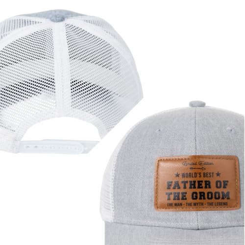 Image of Men's Hat Gifts - Men Cap Gifts for Christmas Father's Day Birthday Trucker Hat Leather Pattern Baseball Cap