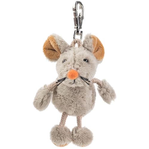 Plüsch-Anhänger Maus „Eddi“ – Schaffer 3107- ca. 11 cm - Niedlicher Schlüsselanhänger & Taschenanhänger mit Karabiner - Weich & hochwertig - Geschenkidee für Kinder & Erwachsene - grau