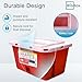 Sharps Container Large - Sharps Containers for Home Use and Labs - Portable Needle Disposal and Travel Size Biohazard Bin - 1 Gallon (Pack of 1)