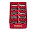 BarberMate 2 Pack Blade Rack Storage Tray - Holds 10 Clipper Blades (Red)