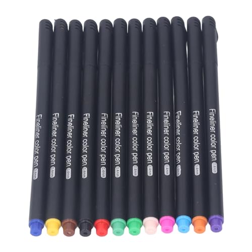 ciciglow 12 Lebendige Farben, Sublimations-Tintenstift-Set, Gemischte Medien, Feine Spitze, Wärmeübertragungsstift mit Nr. 6-Adapter für Explore