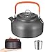 Awroutdoor Bollitore da Esterno, Bollitore dell'Acqua da Campeggio Set, Portatile Teiera da Esterno Caffettiera con Tazza in Acciaio Inossidabile