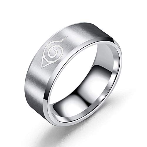 Anillo de anime para hombre, personaje, logotipo de dibujos animados, anillo de dedo grabado, bisutería con cadena, regalo para fans de anime, Nummer 10, Vidrio Cover