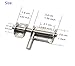 NELXULAS Stainless Steel Slide Bolt Latch Set Multi - Angle Fixed Bolt (2-3/5