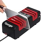 Electric Knife Sharpener 2800r/min Kitchen Knives Scissors Sharpening Tool Grind Professional Sharpener Chef's Choice Safe Diamond Wheel 50w All-Copper Motor(Red)