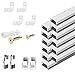 Produktbild 12PCS *1M LED Profil, LED Aluminium Profil U Form mit Abdeckung, Endkappen und Montageclips für LED-Streifen-Lichter,für LED-Streifen