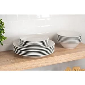 10 strawberry street simply white 105 round dinner plate set of 6  urban country home decor