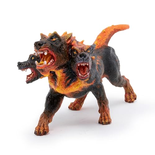 Papo - Figurine Cerbère De Feu Réaliste - 3 Ans + - Collection Fantastique & Médiéval - Jeu Créatif Créature Mythique - Idée Cadeau Jouet Fille Garçon - 15 Cm