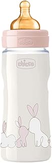 Chicco Original Touch Biberon in Plastica, Flusso Regolabile, Rosa, 330 ml