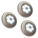 3PCS Motion Sensor Light, XYMO Battery-Powered Motion Sensor LED Night Light Stick-Anywhere Indoors, Safe for Kids, with FREE 3M Adhesive Pads, Great for Hallway, Closet, Stairs, Bathroom, Bedroom, Kitchen, Nursery