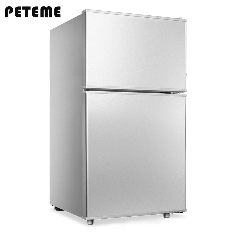Peteme 1.34 Cu.Ft Mini Fridge with Freezer, Double Door Small Refrigerator for Apartment Bedroom Dorm and Office on Fridge.com