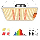 QUAL-B-1000 LED Grow Lights with Samsung LM301B Diodes, Dimmable Sunlike Full Spectrum Daisy Chain Plant Grow Light for Indoor Seeding Veg Bloom, 3x3/2x2 Coverage Flower Plant Growing Lamps 2.6 umol/J