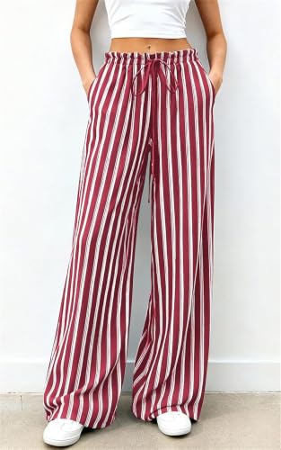Pantalon palazzo large fluide taille haute pour silhouettes confortables