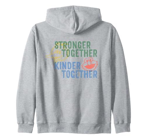 Sweat Sesame Street Stronger Together Kinder Together zippé à capuche
