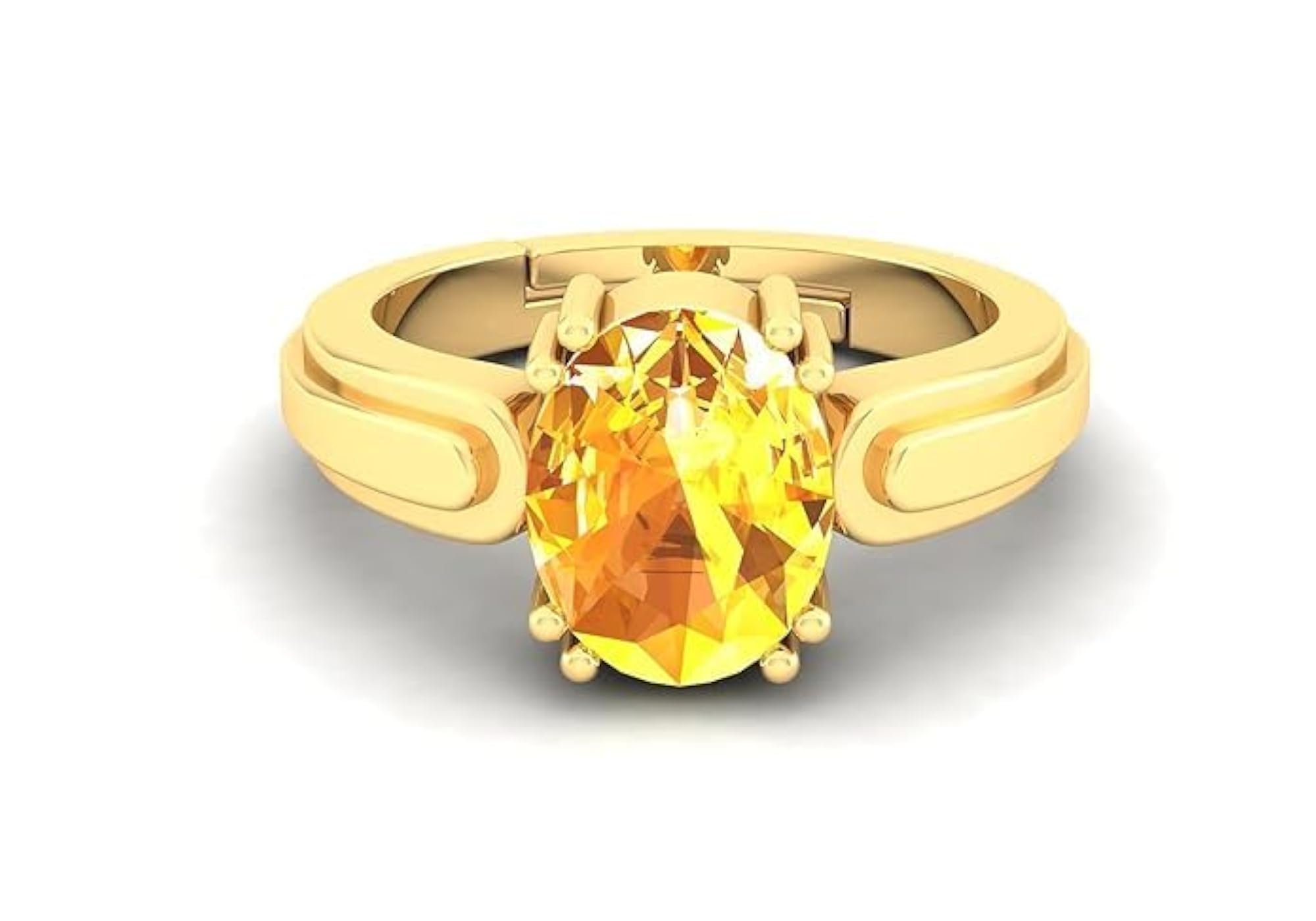 Gold Ring with Natural Yellow Sapphire Gemstone