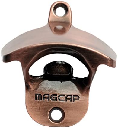 Outdoor Bottle Opener Wall Mounted - Style Magnetic Beer Bottle Opener that Catches Caps - Easy to Install and Incredibly Convenient (2, Gunmetal Black)