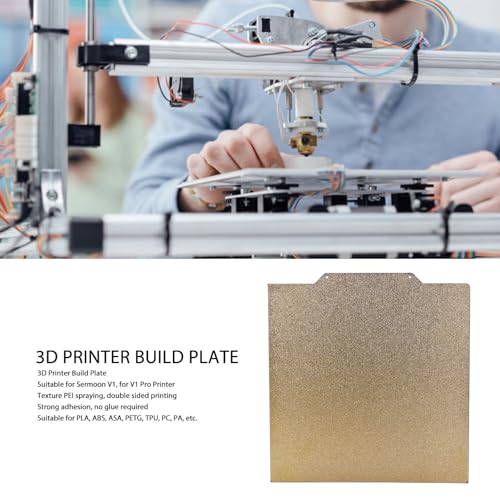 3 IN 1 PEI-Druckplatte, Doppelseitig Strukturierte PEI-Platte, 355 Mm X 355 Mm, mit Flexibler Federstahl-Bauplattenplattform für Vorn 2.4 350 Build 3D-Drucker