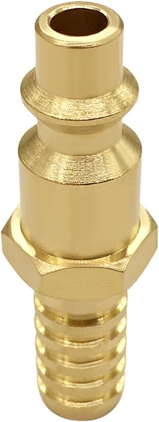 Joywayus 2PCS 3/8" Barb x 1/4" Coupling Industrial Air Hose Quick Connect Air Plug Fittings