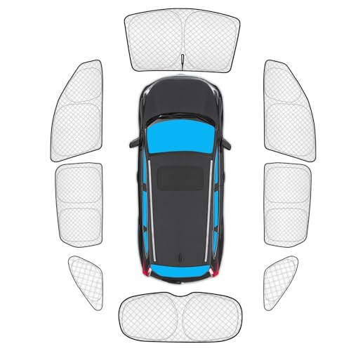 Image of KMF 8pcs Thicken Sun Shades for Kia Sorento 2016-2020 Accessories, Custom Fit Full Car Window Covers Sunshade for Windshield Side Rear, UV Block and Blackout Privacy for Car Camping Outdoor