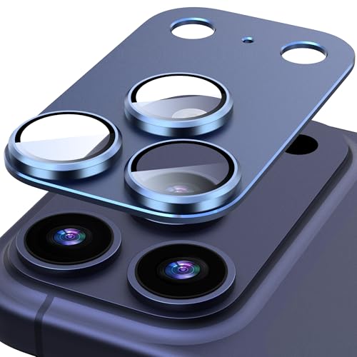 Diruite Protector Lentes per iPhone 17 Pro Cristal Templado,HD Protector Cámara+Mate Integrado Aleación Aluminio Proteccion Camara Anti-graffi,Blu profondo(Tipo integrato) product image