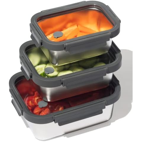 Hatty Hays® Vorratsbehälter mit Deckel 3er-Set Cover